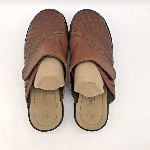 Predictions Leather Collection Woven Leather Mule Women's 7.5 Brown Slip-On Shoe - Picture 6 of 10